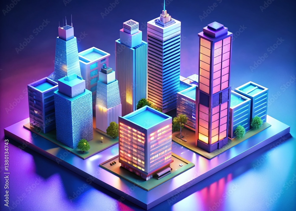 Fototapeta premium Aerial View of Business Competition: Skill, Strategy & Success, 3D Render