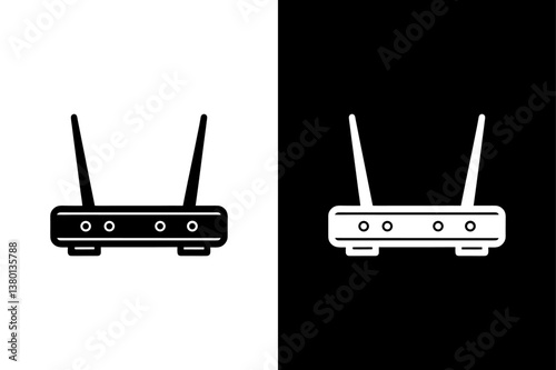 High-Quality WiFi Router Silhouette Download Vector Now.