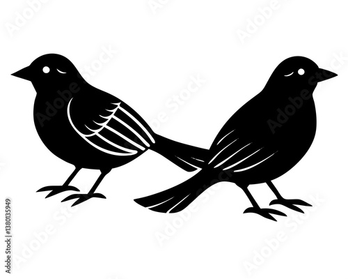 Birds silhouette vector illustration