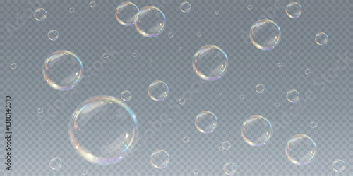 Colorful Watercolor Soap Bubbles — Transparent Spheres with Bright Foam, Dripped Texture, and Joyful Liquid Shapes for Cute Textile, Wallpaper, or Art Designs