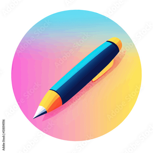 colored pencils vector illustration