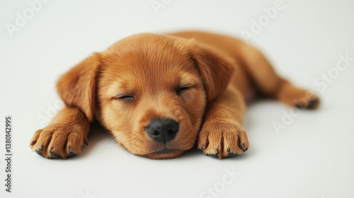 Innocent Joy of a Playful Puppy Captured in Simplicity, a Cherubic Scene of Youthful Energy