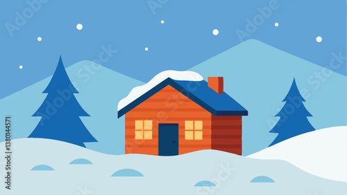 winter landscape with house