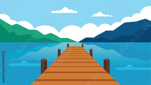 wooden bridge over the lake