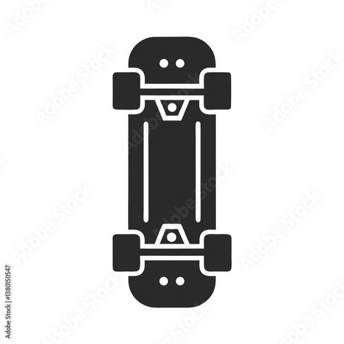 electric skateboard silhouette vector illustration