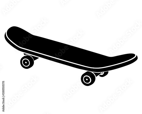 electric skateboard silhouette vector illustration