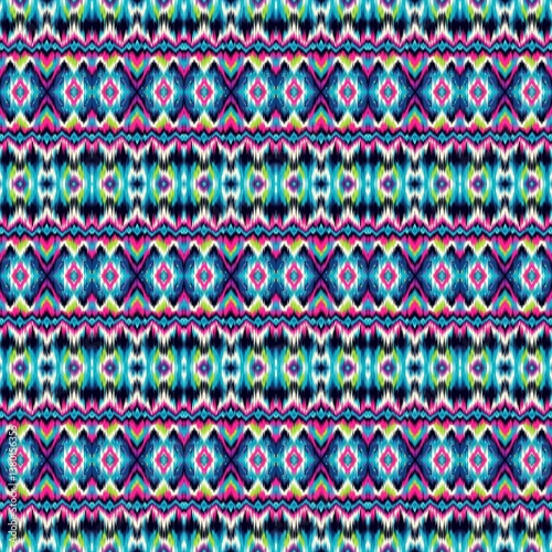 Seamless Ikat Print Pattern – Textile and Fashion Design for Trendy Fabrics