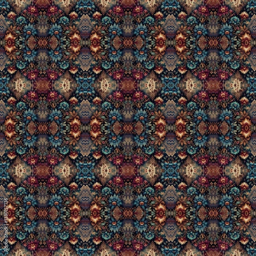 Seamless Ikat Print Pattern – Textile and Fashion Design for Trendy Fabrics