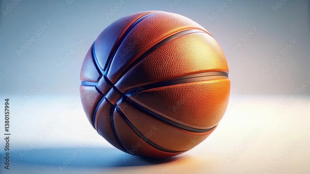 Obraz premium Basketball Ball on White Background: Sports Equipment Photography
