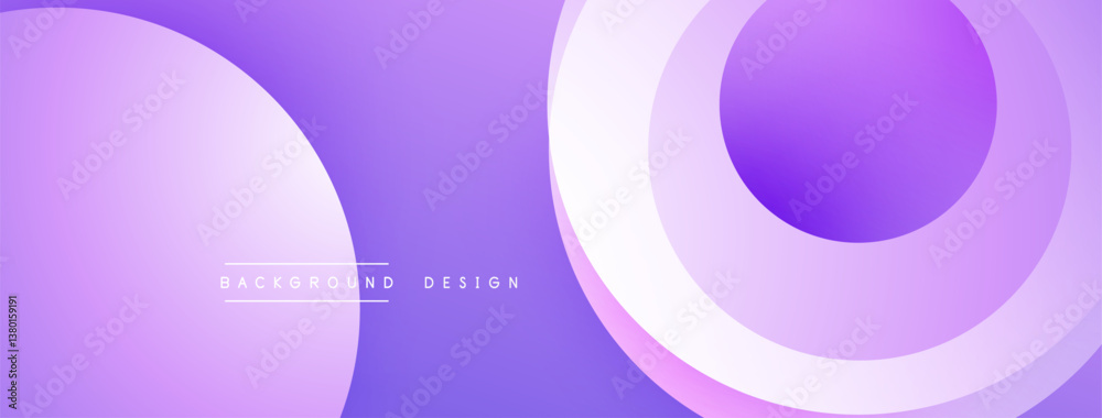 Obraz premium Purple abstract background. Overlapping circles create layered effect. Smooth gradients, modern design. Minimalist aesthetic, vibrant colors.