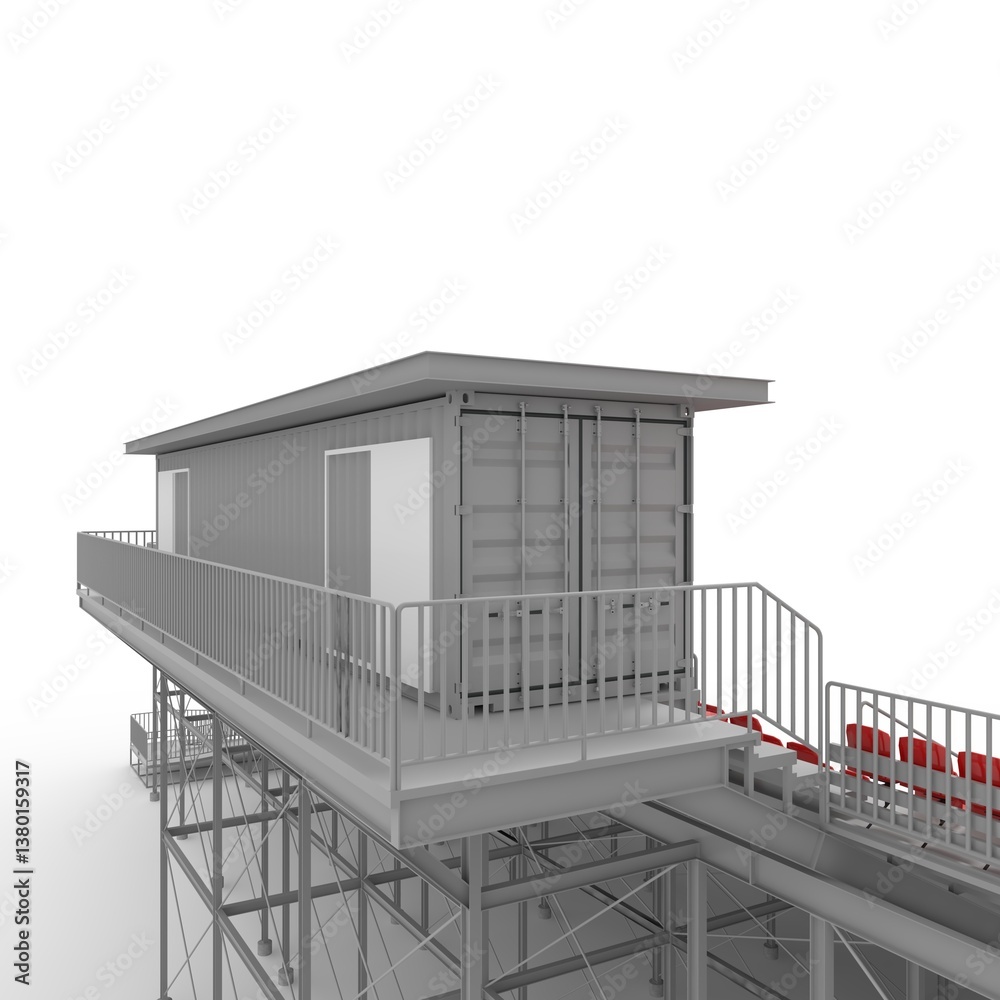 Fototapeta premium 3d render Bleachers design element. Furniture