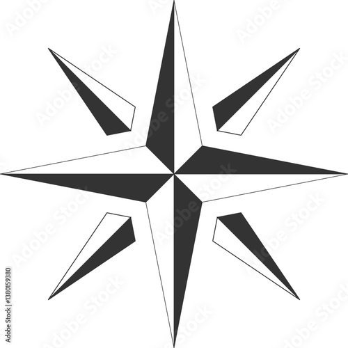 Traditional Eight-Point Compass Rose