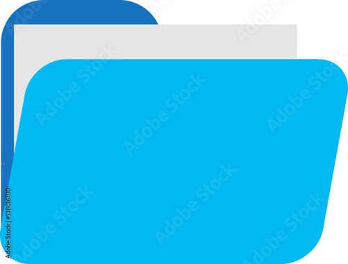 Blue folder icon with layered tab effect