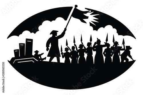 Important Historical Events Vector Illustration Collection
