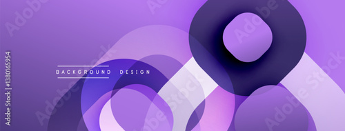 abstract purple design. overlapping circles create dynamic composition. smooth gradients, modern aesthetic. vibrant, minimalist background.