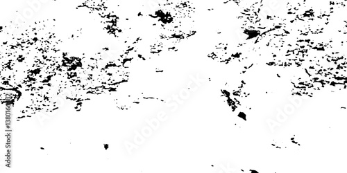 Overlay sublet vintage cracked old wall concrete damage sketch antique surface grunge urban rusty wall texture. dirty splat black spot and white background.	
