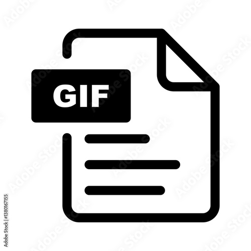 GIF file document icon.GIF file symbols.