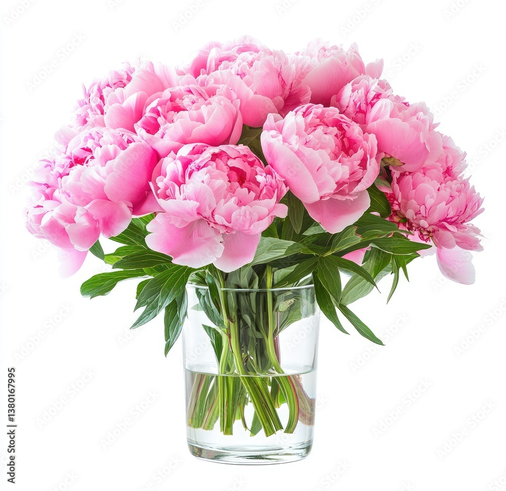 Pink peonies in a vase Pink peonies in a vase