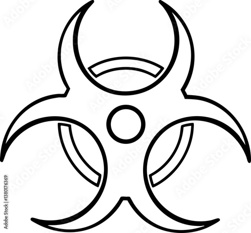 A biohazard symbol representing hazardous materials and potential dangers associated with biological threats.