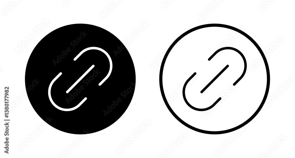 Link icon logo design. Hyperlink chain sign and symbol Link icon logo design. Hyperlink chain sign and symbol