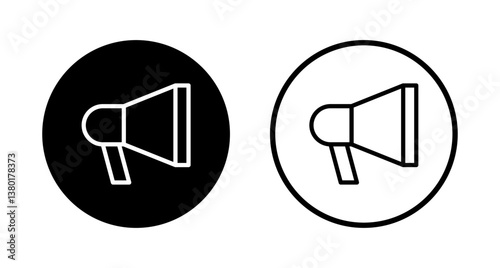 Megaphone icon logo design. Loudspeaker sign and symbol