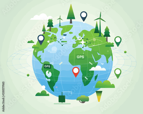 vector illustrative poster that celebrates global communication technology . Showcase a world travel by advanced communication systems.