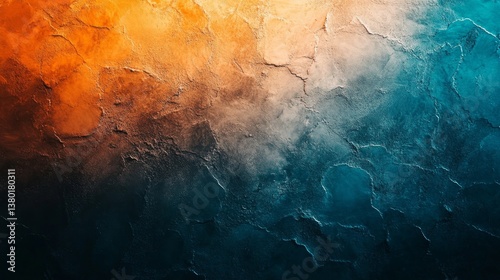 Teal orange black color gradient background, grainy texture effect, poster banner landing page backdrop design, Generative AI