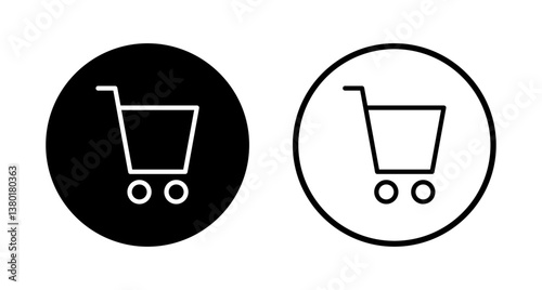 Shopping icon logo design. Shopping cart sign and symbol. Trolley icon