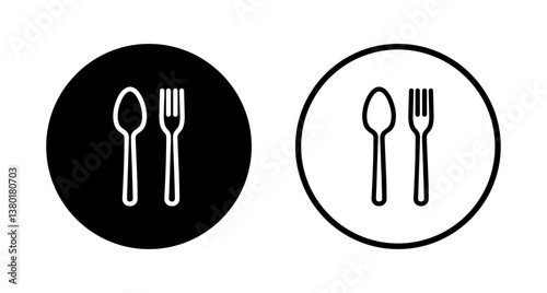 spoon and fork icon logo design. spoon, fork and knife icon vector. restaurant sign and symbol