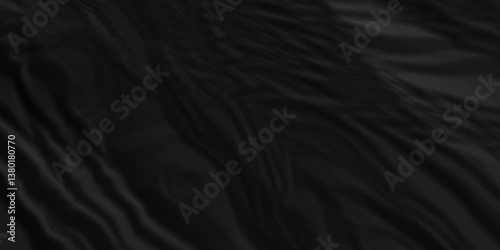 black silk satin fabric wrinkled grimy space creased crumple paper parchment recycling antique texture.