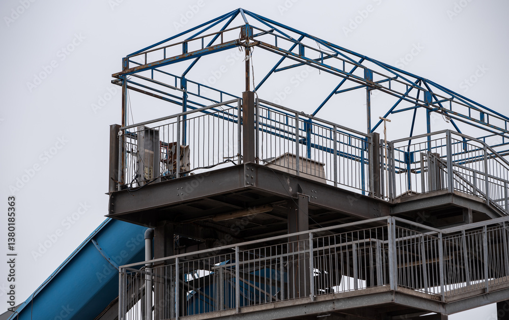 metal structure with stairs without people metal structure with stairs without people
