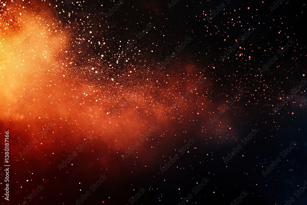 Radiant Burst of Fiery Cosmic Particles Radiant Burst of Fiery Cosmic Particles