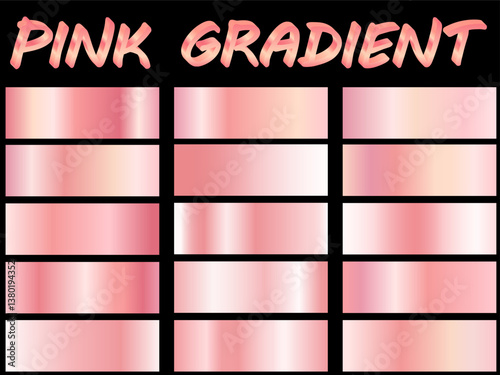 Pink gradient collection for you design.