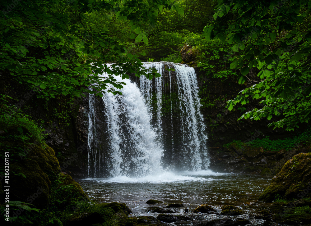 Fototapeta premium 滝のある風景