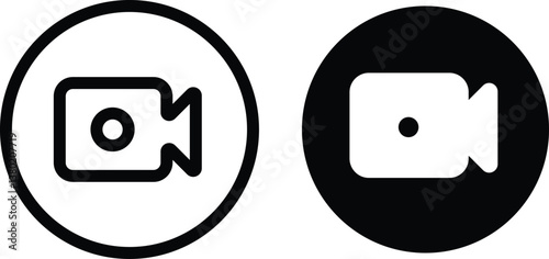 camera icon. video camera symbol. movie sign vector illustration
