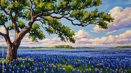 Wallpaper Mural spring landscape with blue sky Torontodigital.ca