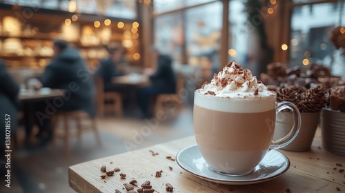Latte cafe interior drink