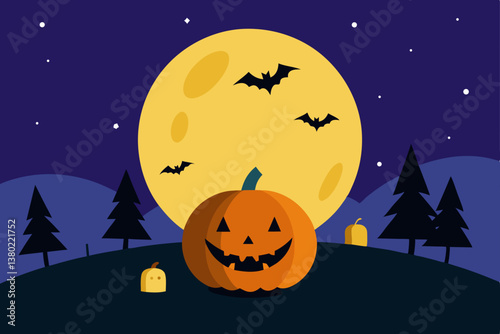 halloween background with pumpkins