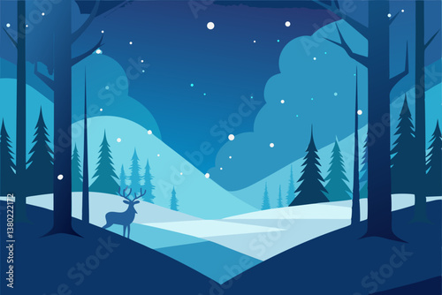 winter landscape with trees