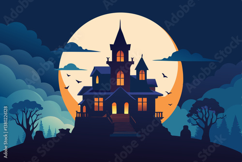 castle in the moonlight