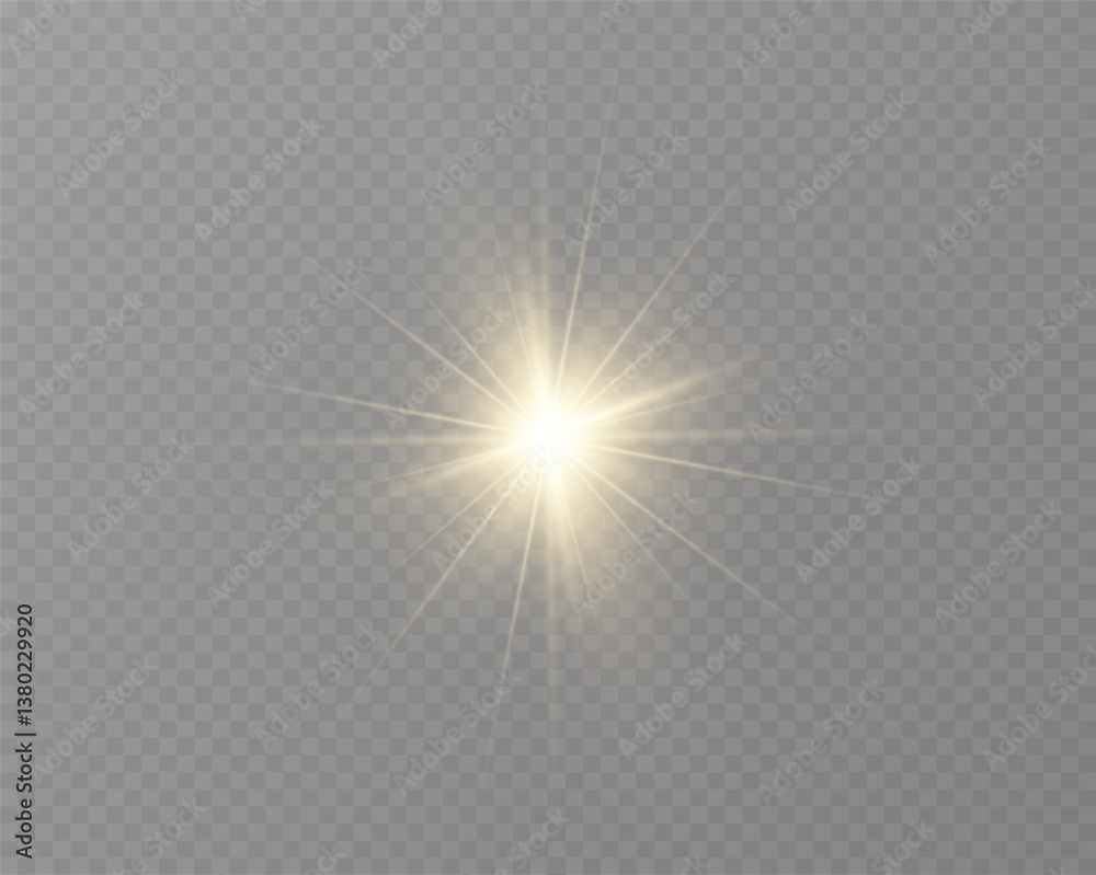 Rays of sun. A glare of light.bright flash, yellow light explosion Rays of sun. A glare of light.bright flash, yellow light explosion