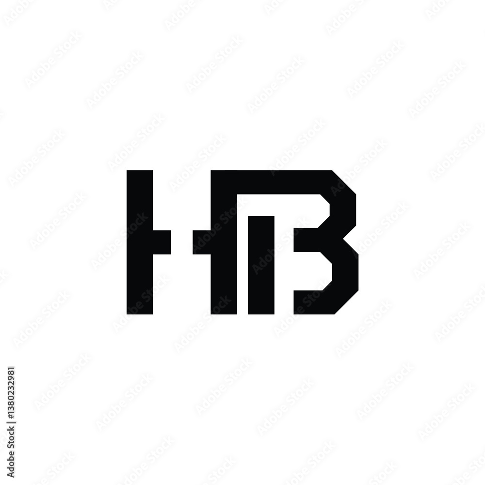 HB monogram logo design letter text name symbol monochrome logotype alphabet character simple logo HB monogram logo design letter text name symbol monochrome logotype alphabet character simple logo