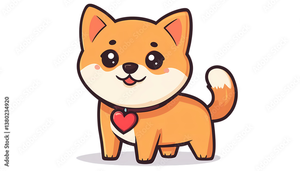 Cute Shiba Inu Puppy Pixel Art isolated on transparent background Cute Shiba Inu Puppy Pixel Art isolated on transparent background