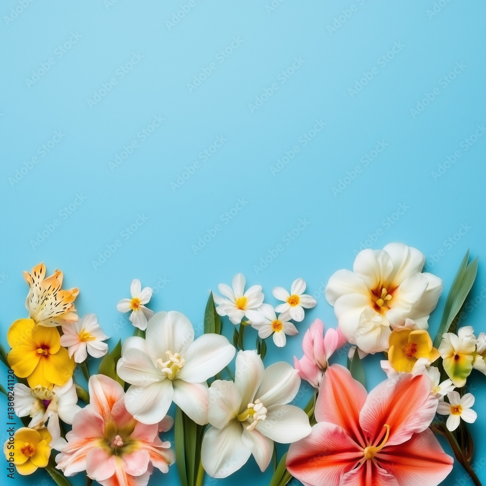 Obraz premium spring flowers frame