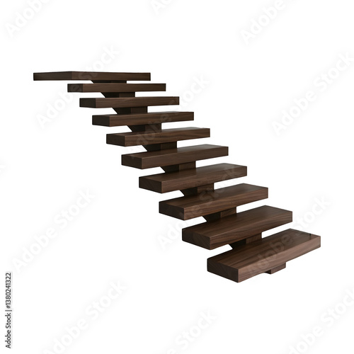 Modern Minimalist Floating Staircase Design with Glass Railing
