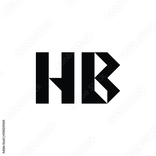 Free Download HB monogram logo design letter text name symbol monochrome logotype alphabet character simple logo - GFXLoad