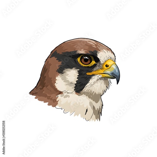 Illustration of portrait of a eagle.