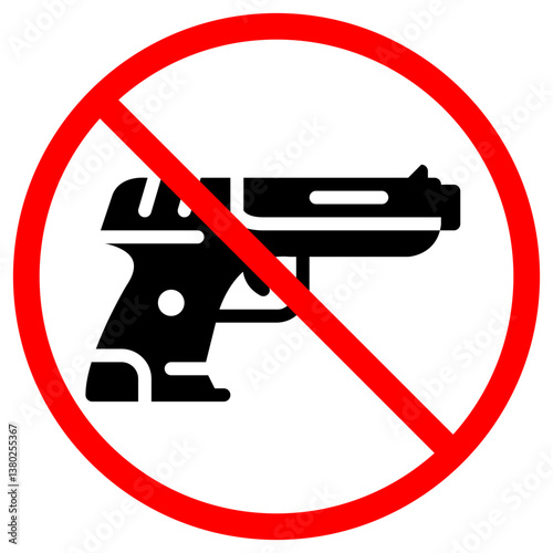 No guns allowed sign indicating prohibition of firearms