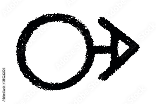 Hand drawn aliagender gender identity icon Symbol used to represent sex and gender