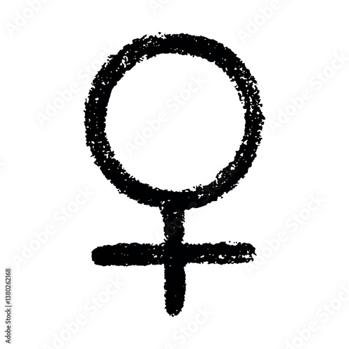 Hand drawn femme gender identity icon Symbol used to represent sex and gender